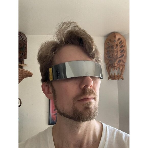 Futuristic Cyber Visor Sunglasses Punk Style UV400 Unisex Cosplay Accessory main image 6